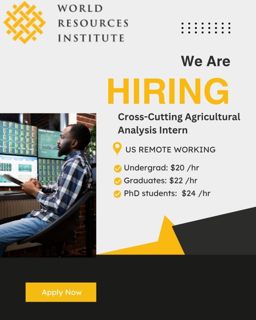 Cross-Cutting Agricultural data analysis intern