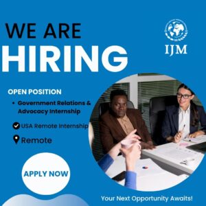 Government Relations & Advocacy Internships and Fellowships – June 2026 Field Office Deployment