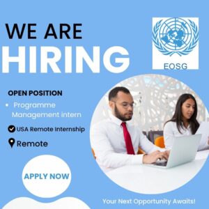 Remote US Programme Management intern